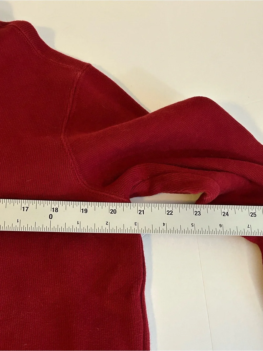 Ralph Lauren Red Quarter-Zip Pullover Sweater with pony logo
